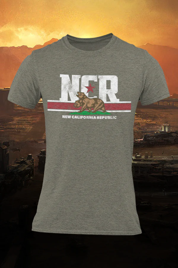 Fallout New CA Republic Tee (Military Green) - Image 3