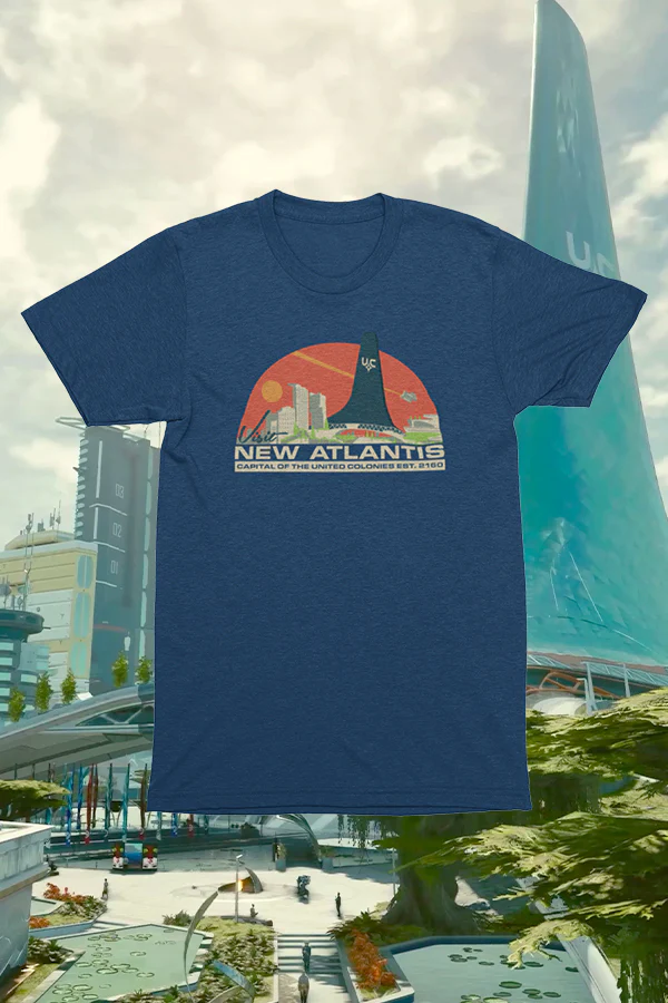 Starfield Visit New Atlantis Tee - Image 4
