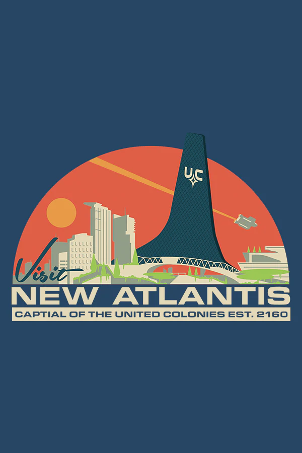 Starfield Visit New Atlantis Tee - Image 5